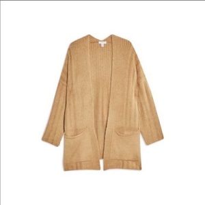 Topshop Soft Oversized Camel Cardigan XL
